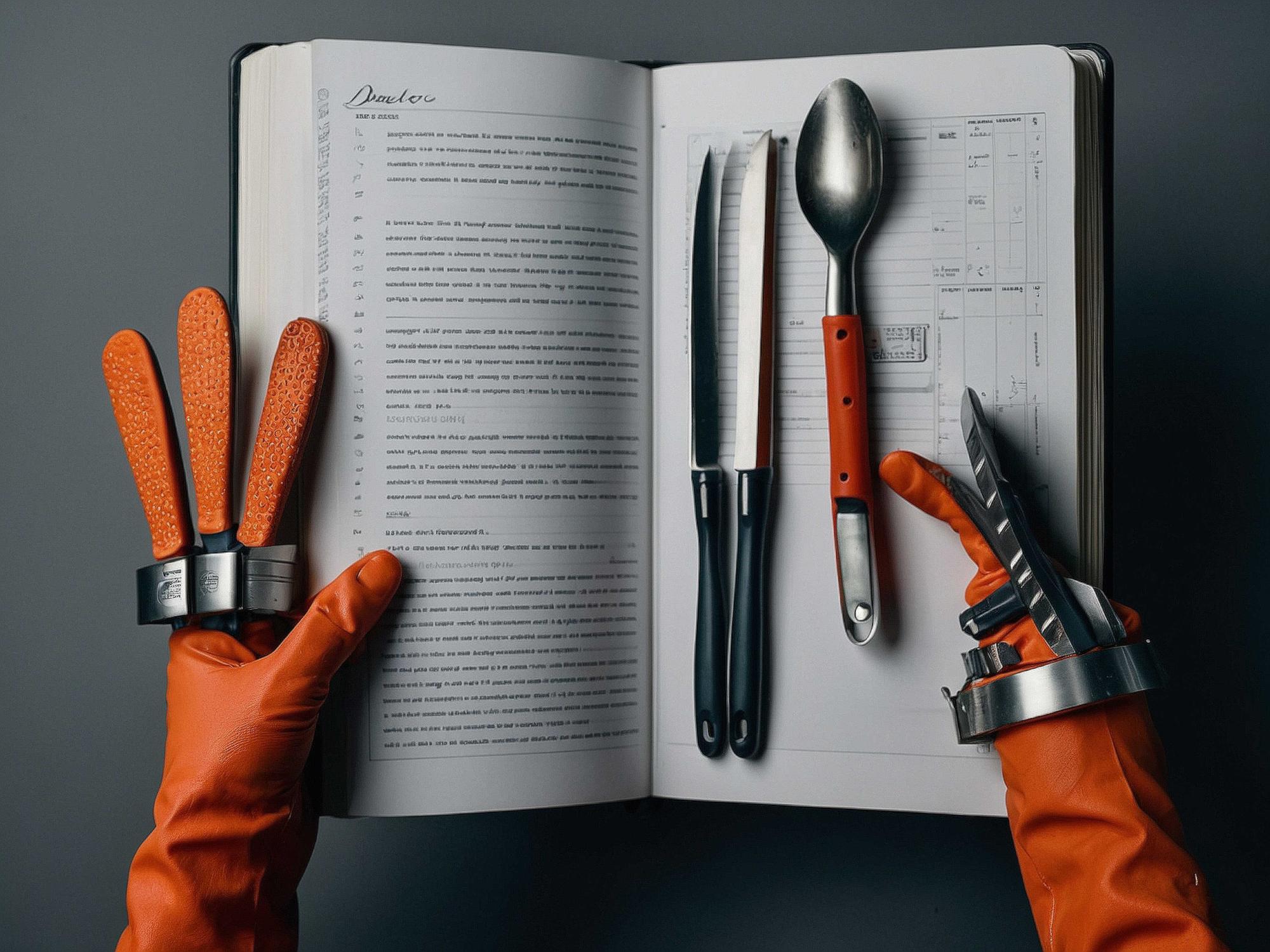 Folder with package options and checklist